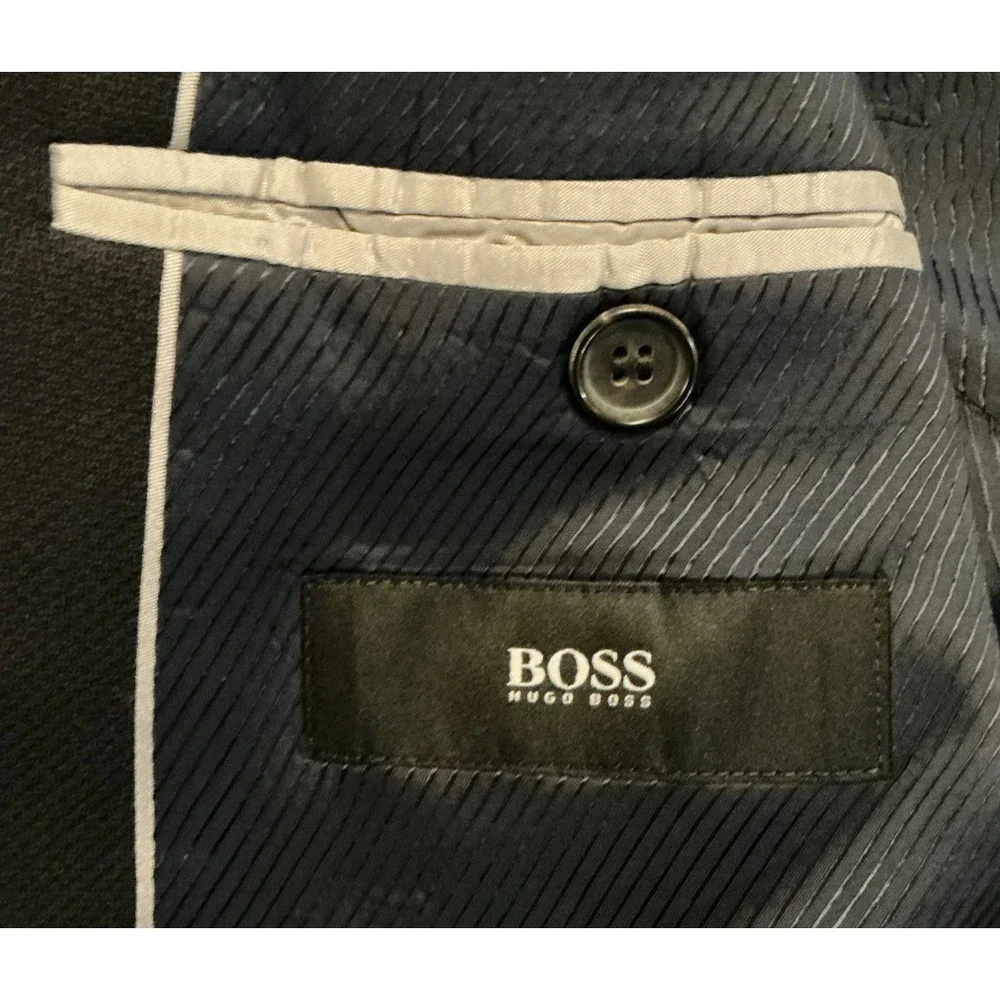 Hugo Boss The‎ Sweet3 Blazer 38R Black Wool Two Button Sport Coat